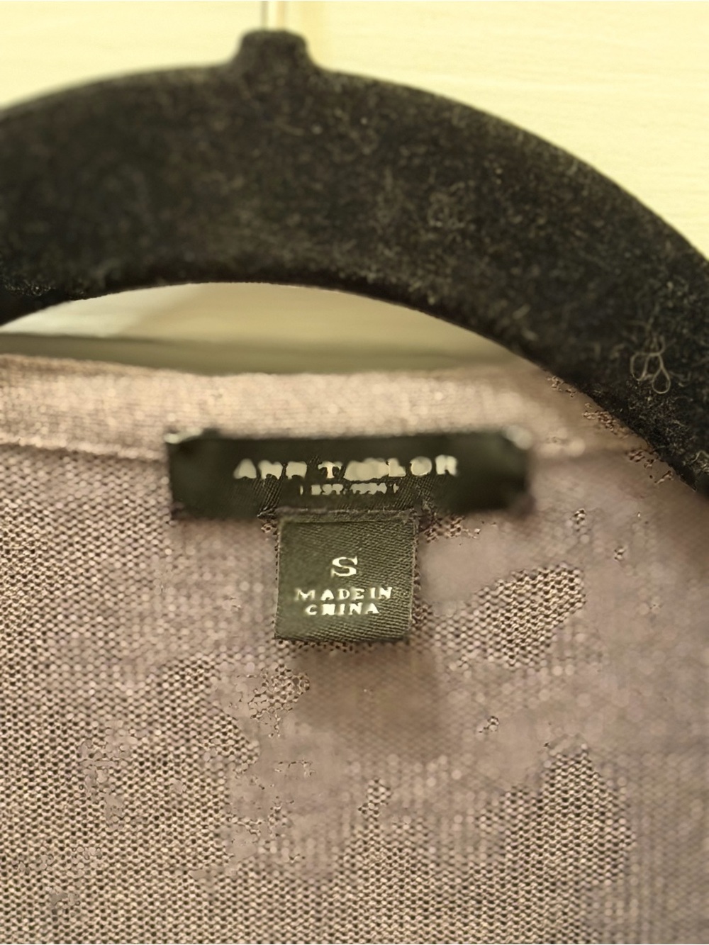 Ann Taylor Grey Ruffle-Trim Cardigan with Matching Shell - Picture 5 of 6